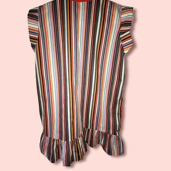 Vintage small striped cotton tunic - Picture 3 of 5